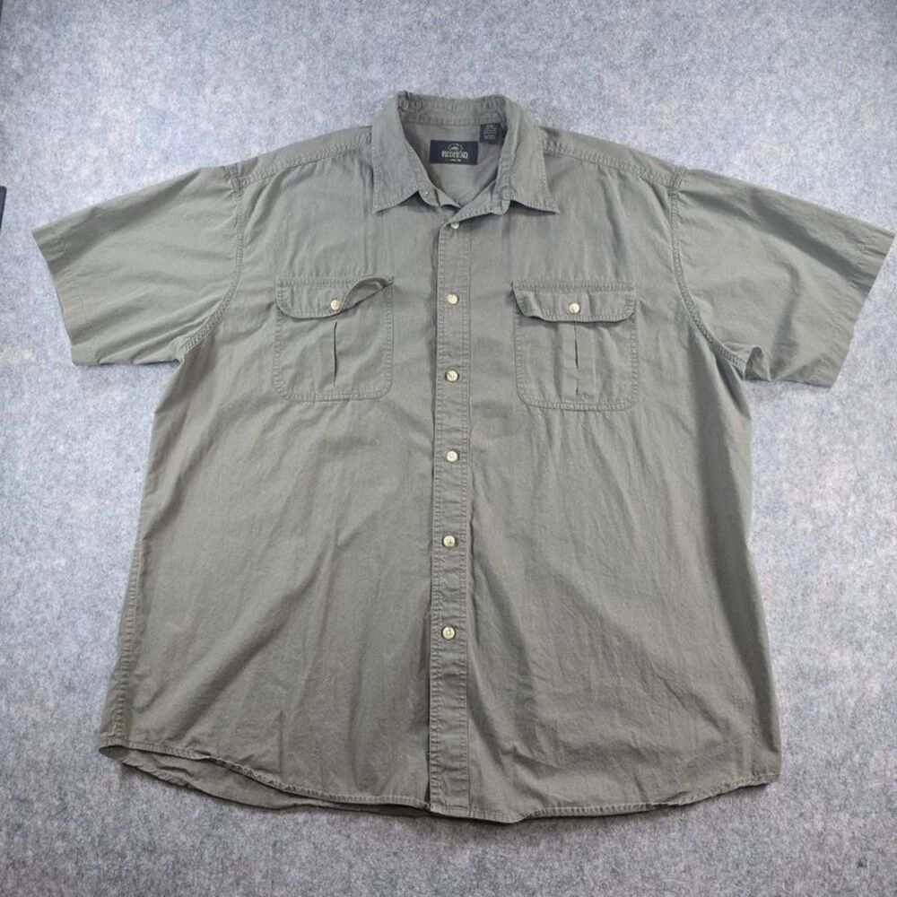 RedHead Bass Pro Shop Button Down Shirt Olive Green Size XXL Lightweight Cotton